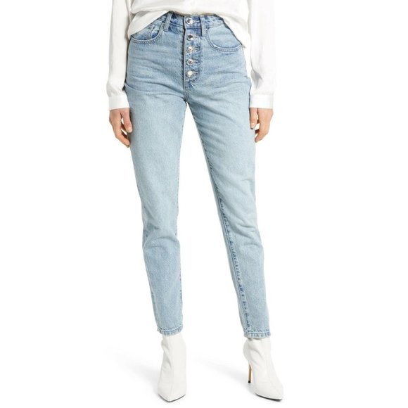 WeWoreWhat The Danielle Crystal Straight Jeans 25 - Picture 1 of 8